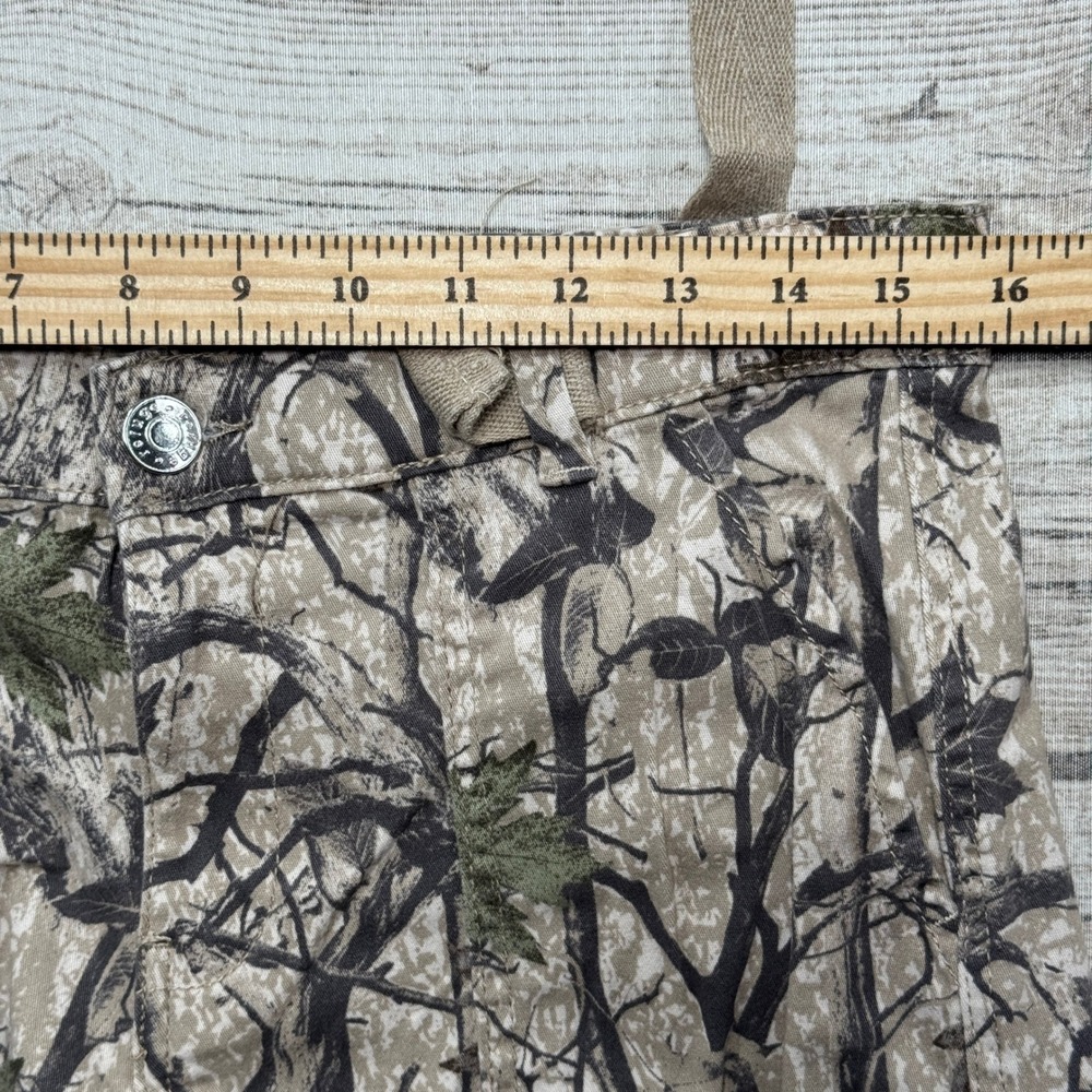 Y2K Cargo Pants Women's Small Gray Camo Tree Print Relaxed Fit Hunting Outdoor - Picture 3 of 7
